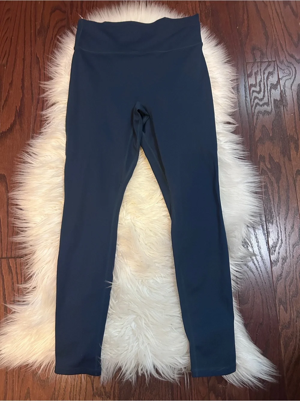 Fabletics Teal 2 Piece Athletic Set Leggings Short Sleeve Workout Top Womens M